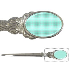 Tiffany Aqua Blue Candy Hearts On White Letter Openers by PodArtist