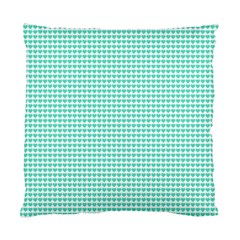 Tiffany Aqua Blue Candy Hearts On White Standard Cushion Case (one Side)