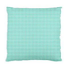 Tiffany Aqua Blue Candy Hearts On White Standard Cushion Case (two Sides)