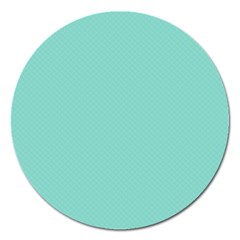 Tiffany Aqua Blue Puffy Quilted Pattern Magnet 5  (round) by PodArtist