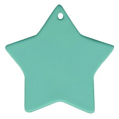 Tiffany Aqua Blue Puffy Quilted Pattern Star Ornament (two Sides) by PodArtist