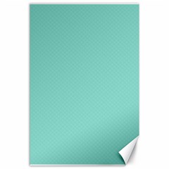 Tiffany Aqua Blue Puffy Quilted Pattern Canvas 24  X 36  by PodArtist