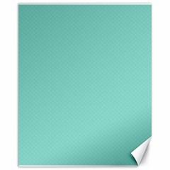 Tiffany Aqua Blue Puffy Quilted Pattern Canvas 11  X 14   by PodArtist