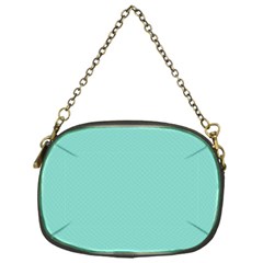 Tiffany Aqua Blue Puffy Quilted Pattern Chain Purses (one Side) 