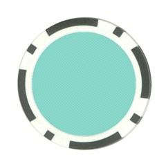 Tiffany Aqua Blue Puffy Quilted Pattern Poker Chip Card Guard (10 Pack) by PodArtist