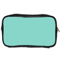 Tiffany Aqua Blue Puffy Quilted Pattern Toiletries Bags by PodArtist