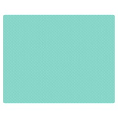 Tiffany Aqua Blue Puffy Quilted Pattern Double Sided Flano Blanket (medium)  by PodArtist