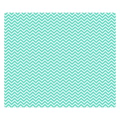 Tiffany Aqua Blue Chevron Zig Zag Double Sided Flano Blanket (small) 