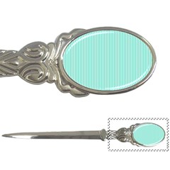 Classy Tiffany Aqua Blue Sailor Stripes Letter Openers