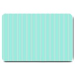 Classy Tiffany Aqua Blue Sailor Stripes Large Doormat  30 x20  Door Mat