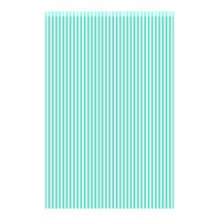Classy Tiffany Aqua Blue Sailor Stripes Shower Curtain 48  X 72  (small)  by PodArtist
