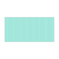 Classy Tiffany Aqua Blue Sailor Stripes Yoga Headband by PodArtist