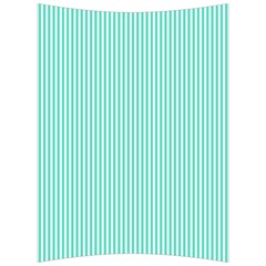 Classy Tiffany Aqua Blue Sailor Stripes Back Support Cushion by PodArtist