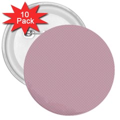 Baby Pink Stitched And Quilted Pattern 3  Buttons (10 Pack)  by PodArtist