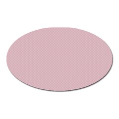 Baby Pink Stitched And Quilted Pattern Oval Magnet by PodArtist
