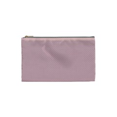 Baby Pink Stitched And Quilted Pattern Cosmetic Bag (small)  by PodArtist