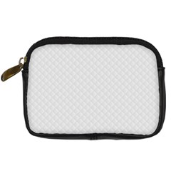 Bright White Stitched And Quilted Pattern Digital Camera Cases by PodArtist