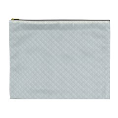 Bright White Stitched And Quilted Pattern Cosmetic Bag (xl) by PodArtist