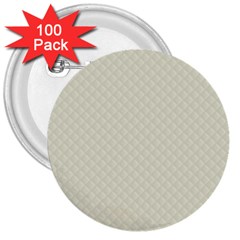 Rich Cream Stitched And Quilted Pattern 3  Buttons (100 Pack)  by PodArtist