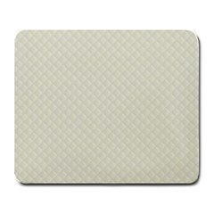 Rich Cream Stitched And Quilted Pattern Large Mousepads by PodArtist