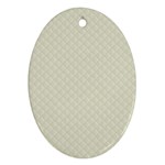 Rich Cream Stitched and Quilted Pattern Oval Ornament (Two Sides) Back