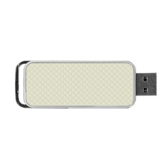 Rich Cream Stitched And Quilted Pattern Portable Usb Flash (two Sides) by PodArtist