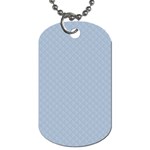 Powder Blue Stitched and Quilted Pattern Dog Tag (Two Sides) Front