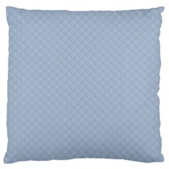 Powder Blue Stitched And Quilted Pattern Standard Flano Cushion Case (one Side) by PodArtist