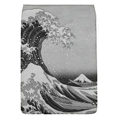 Black And White Japanese Great Wave Off Kanagawa By Hokusai Flap Covers (s)  by PodArtist