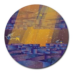 Up Down City Round Mousepads by berwies