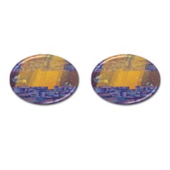 Up Down City Cufflinks (oval) by berwies