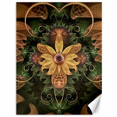 Beautiful Filigree Oxidized Copper Fractal Orchid Canvas 36  X 48   by jayaprime