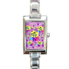 Crazy Rectangle Italian Charm Watch by gasi