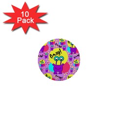 Crazy 1  Mini Buttons (10 Pack)  by gasi