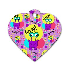 Crazy Dog Tag Heart (two Sides) by gasi