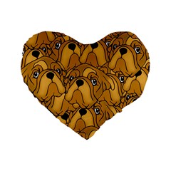 Bulldogge Standard 16  Premium Heart Shape Cushions by gasi