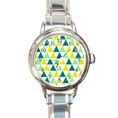 Pattern Round Italian Charm Watch by gasi