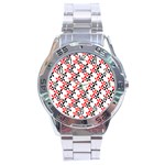 Pattern Stainless Steel Analogue Watch Front