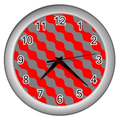 Pattern Wall Clocks (silver) 