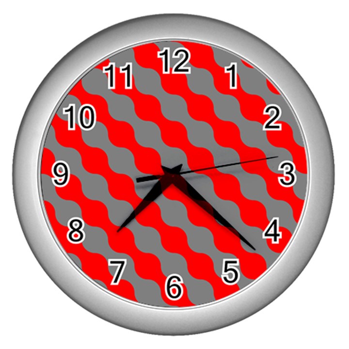 Pattern Wall Clocks (Silver) 