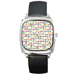 Pattern Square Metal Watch Front