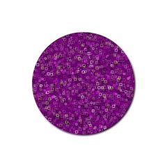 Pattern Rubber Round Coaster (4 Pack)  by gasi