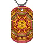 Sunshine Mandala And Other Golden Planets Dog Tag (One Side) Front