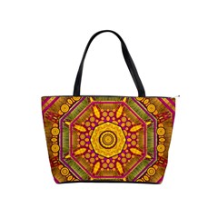 Sunshine Mandala And Other Golden Planets Shoulder Handbags