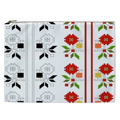 Bulgarian Folk Art Folk Art Cosmetic Bag (xxl)  by Celenk