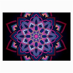 Mandala Circular Pattern Large Glasses Cloth (2-side) by Celenk