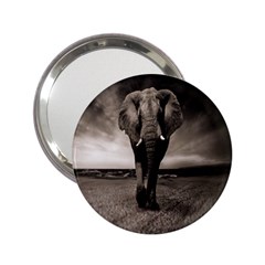 Elephant Black And White Animal 2 25  Handbag Mirrors by Celenk