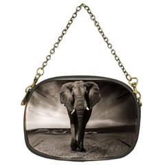 Elephant Black And White Animal Chain Purses (two Sides)  by Celenk