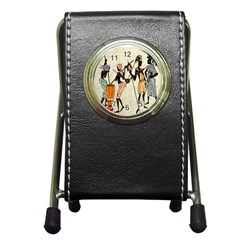 Man Ethic African People Collage Pen Holder Desk Clocks by Celenk