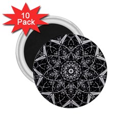 Mandala Psychedelic Neon 2 25  Magnets (10 Pack)  by Celenk